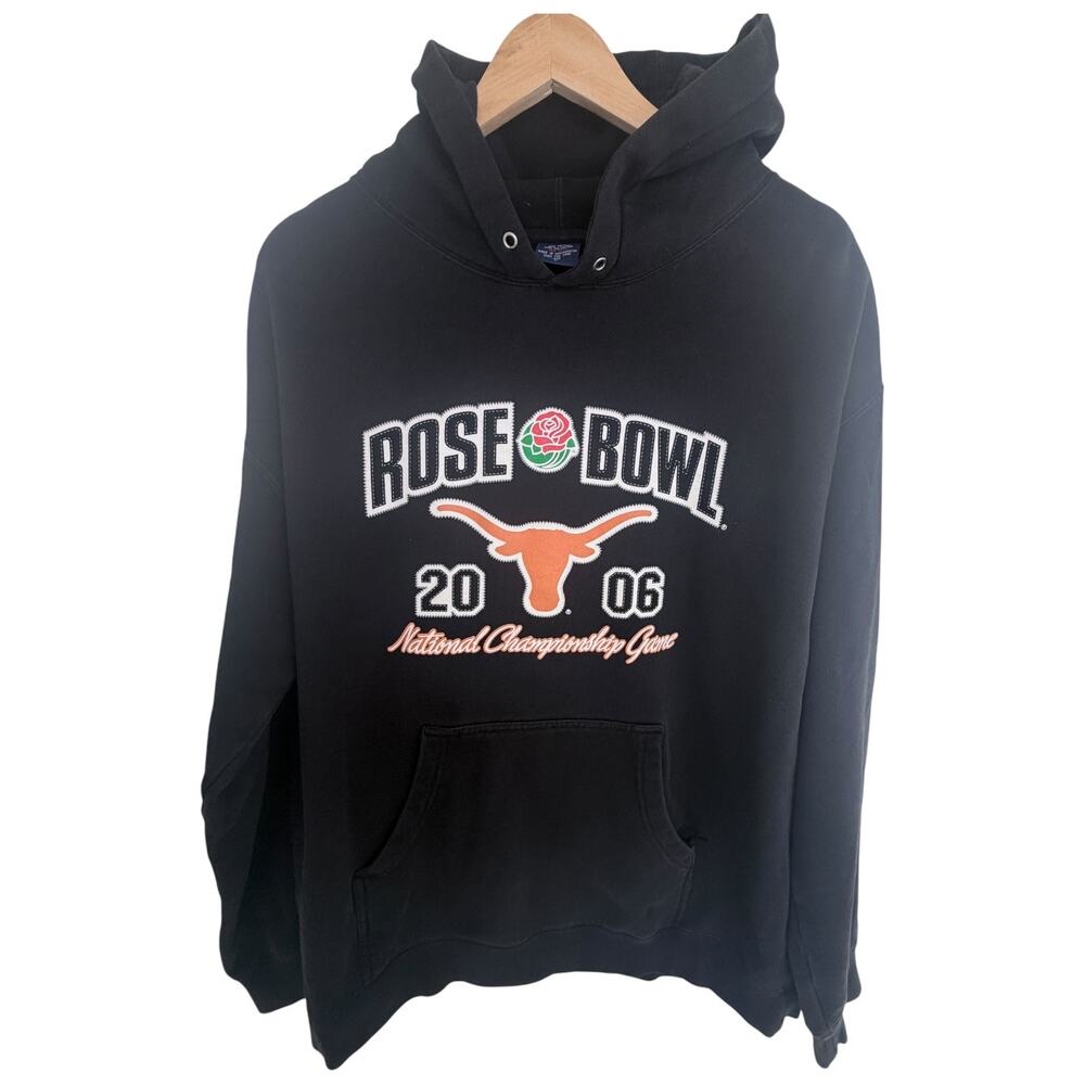 Texas Longhorns Rose Bowl 2006 Hoodie Mens Large Black NCAA Football